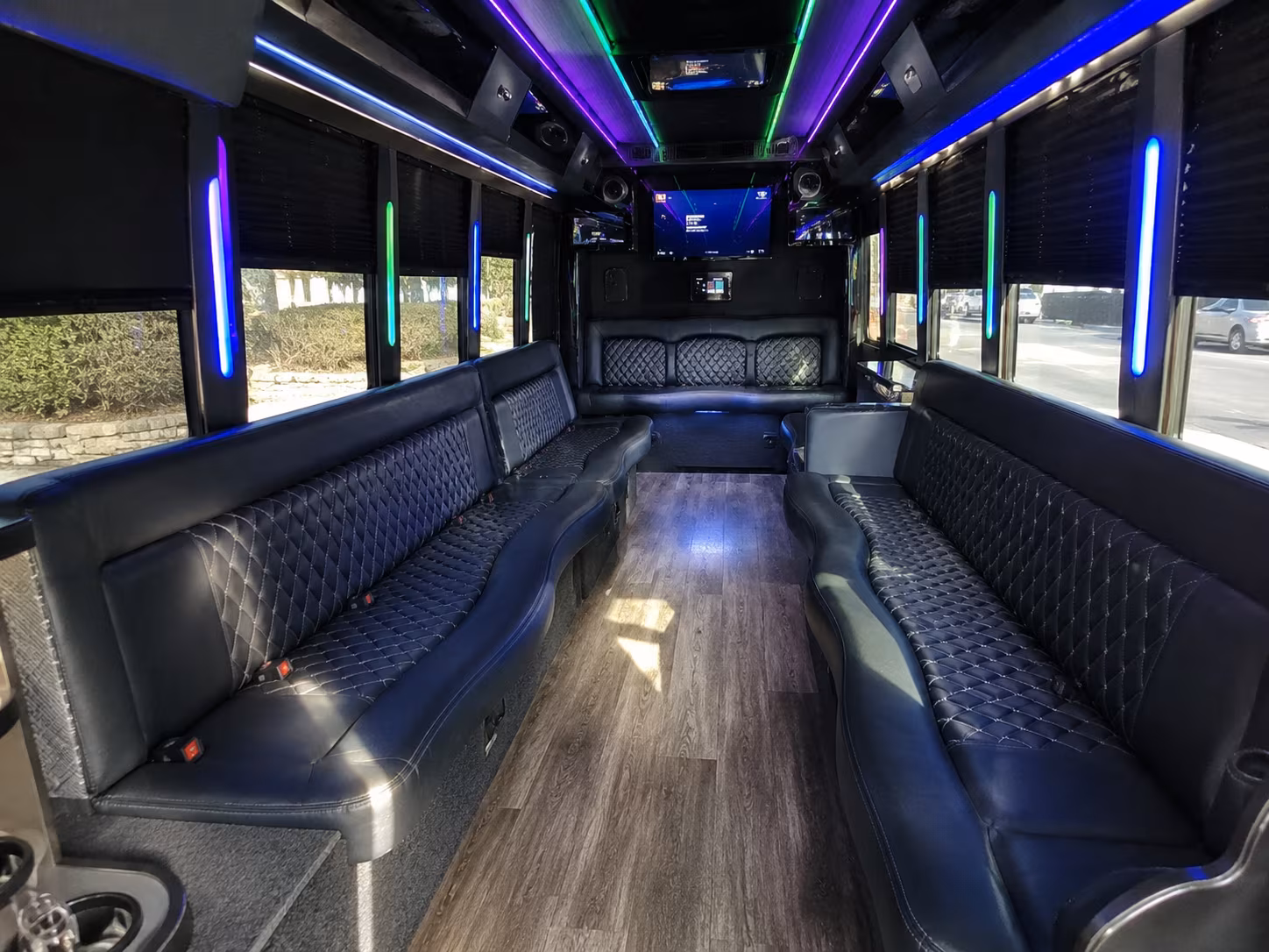 euless 15 passenger party bus interior