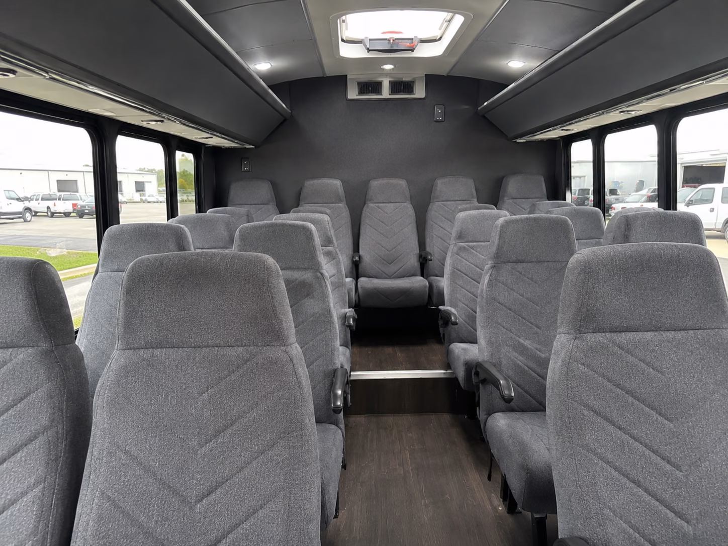 euless 18 passenger minibus inside
