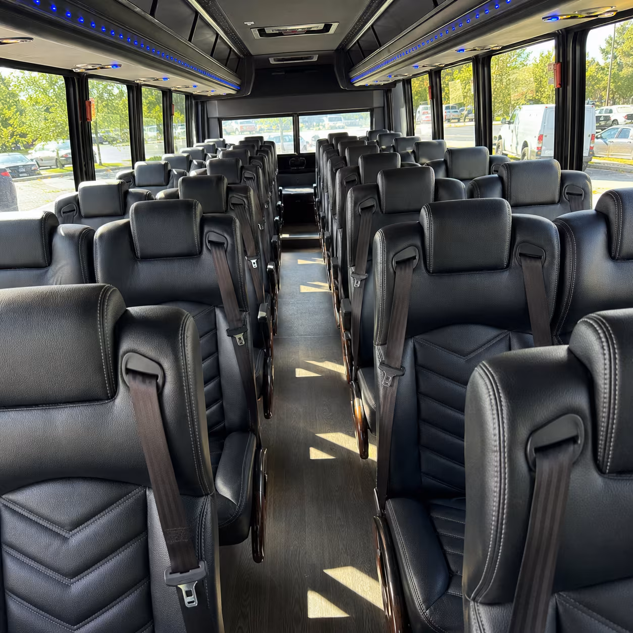 euless 28 passenger minibus inside