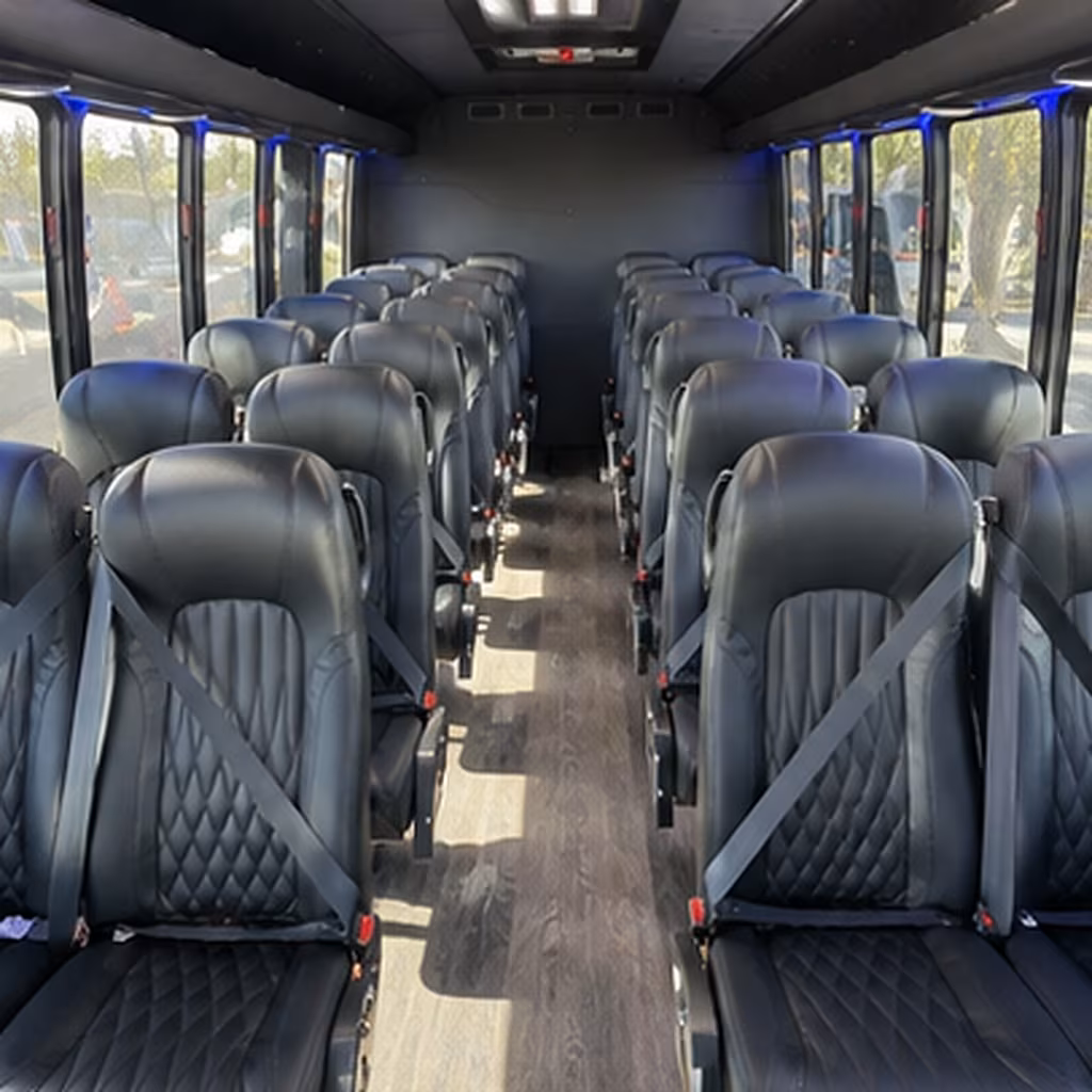 euless 35 passenger minibus interior