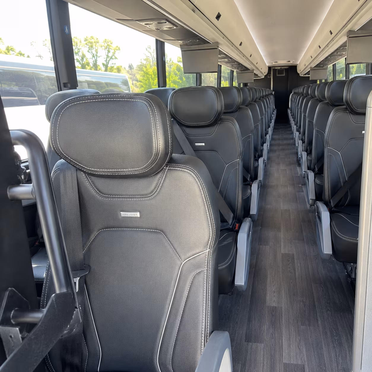 euless 56 passenger charter bus interior