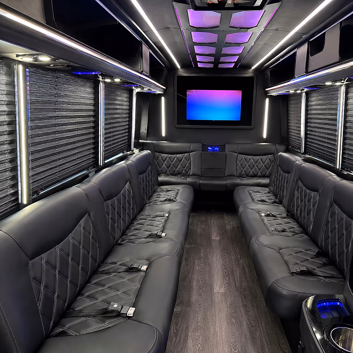 euless party bus rental interior